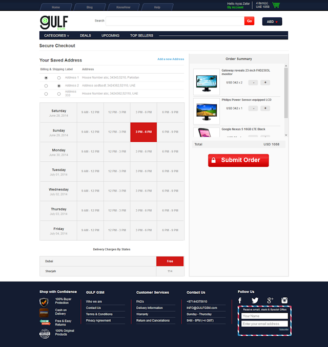 Gulf GSM - Shopping Cart - Codeignitor